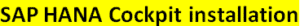 SAP HANA Cockpit installation steps